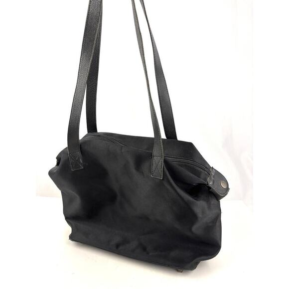 VTG Chico's Nylon Large Black Tote Bag 1990s Y2K - Picture 2 of 16
